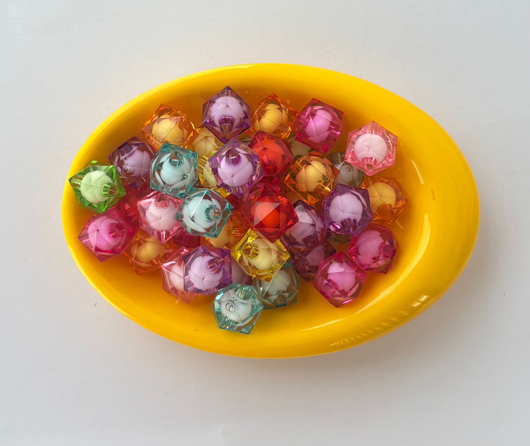 Large Faceted Acrylic Beads