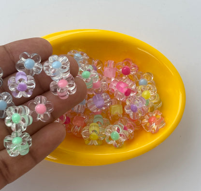 Small Pastel Flower Beads
