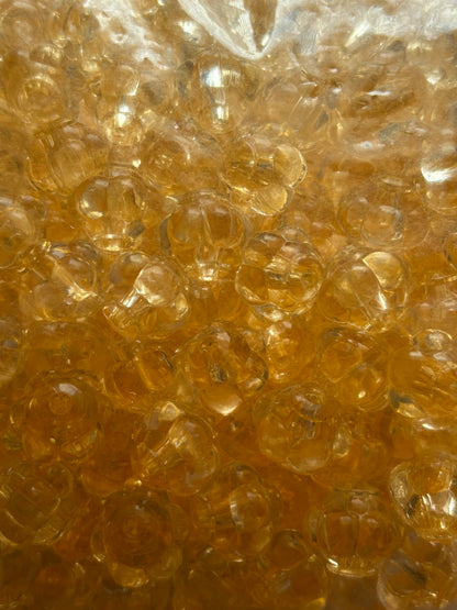 Light Amber Gold Acrylic Flower Beads for Jewelry Making