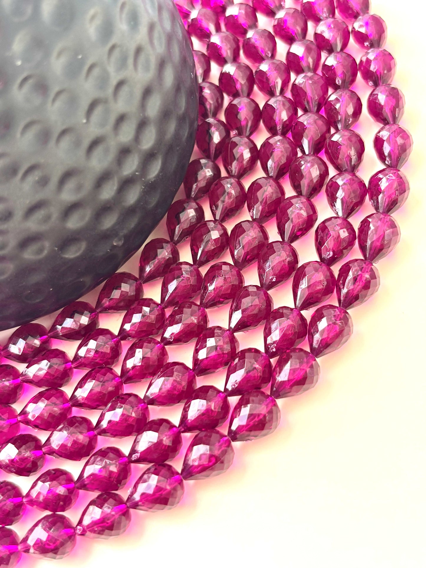 Grape Faceted Teardrop Beads for Jewelry Making