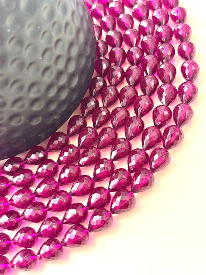 Grape Faceted Teardrop Beads for Jewelry Making