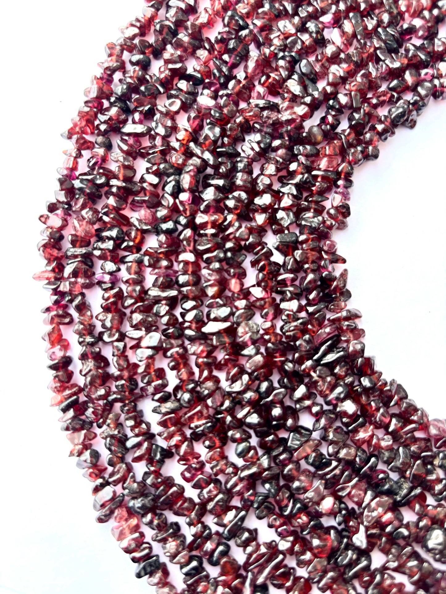 Natural Garnet Chip Beads - Untreated Red Gemstone Chips for Jewelry