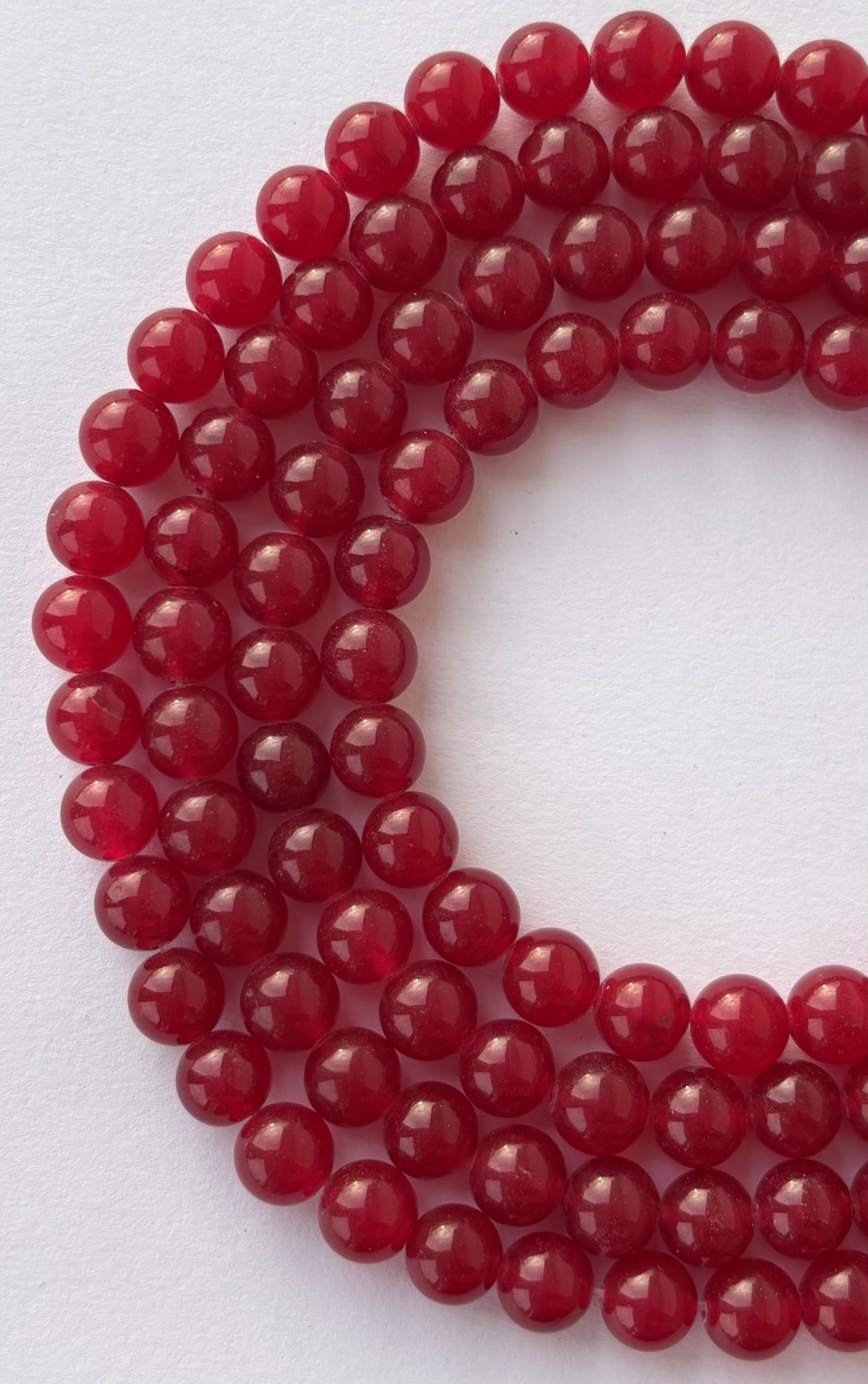 Natural Red Carnelian Round Beads for Jewelry Making