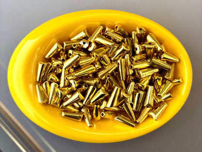 Golden Tower Tube CCB Beads