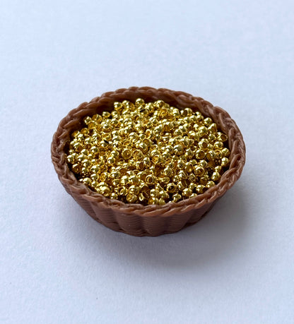 High-Quality Light Gold Round Crimp Beads for Jewelry Making and Crafts