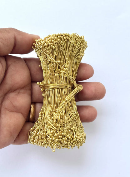 Gold Ball Head Pins for Jewelry Making 26 gauge