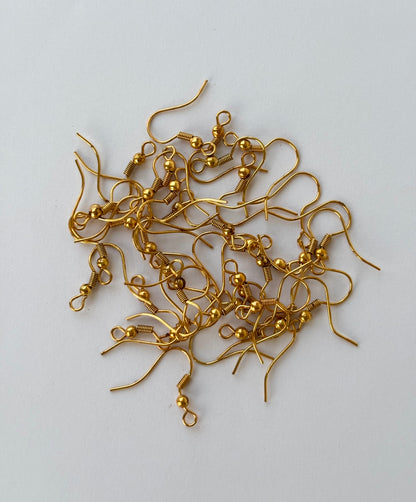 Dark Gold Plated Fish Hook Ear Wires