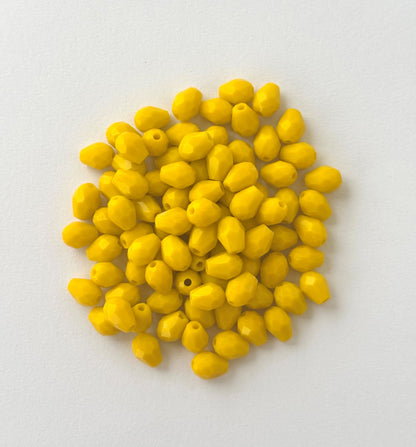 Cheerful Sunny Yellow Faceted Crystals