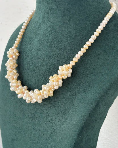 Beaded Necklace Set with Cluster Design