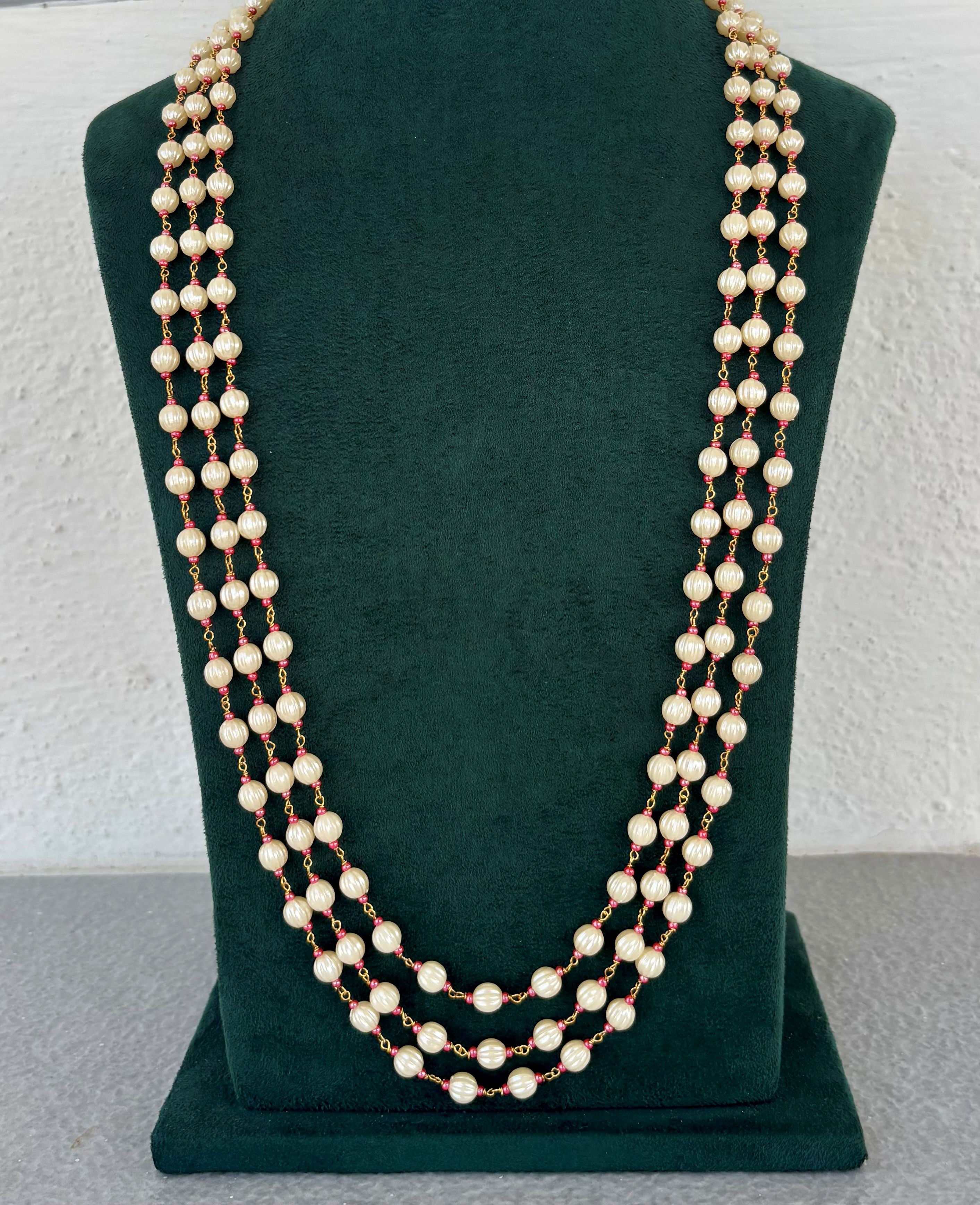Traditional Three Layer Pearl Mala