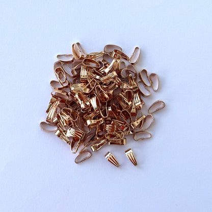 Rose Gold Plated Pinch Bails for Pendants