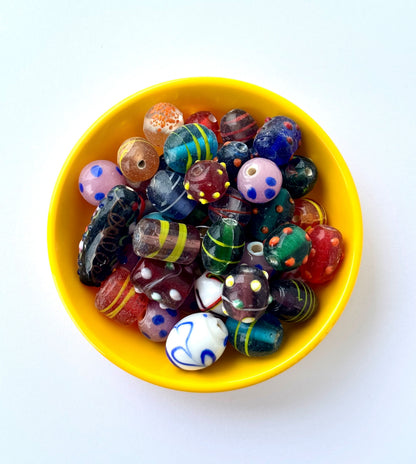 Assorted Large Mixed Artisan Glass Beads