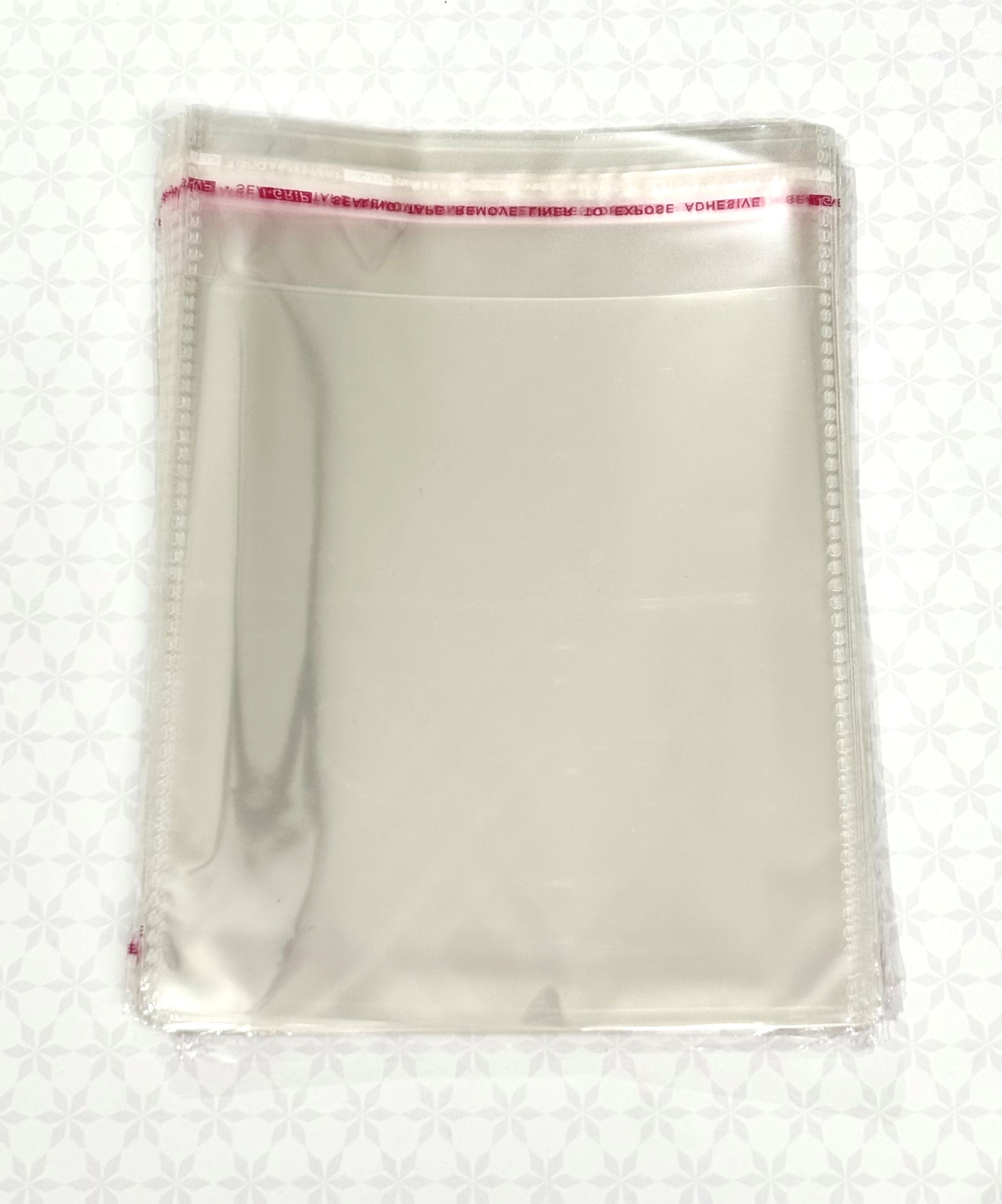 Clear Self-Adhesive Poly Bags 7.5 x 5.5