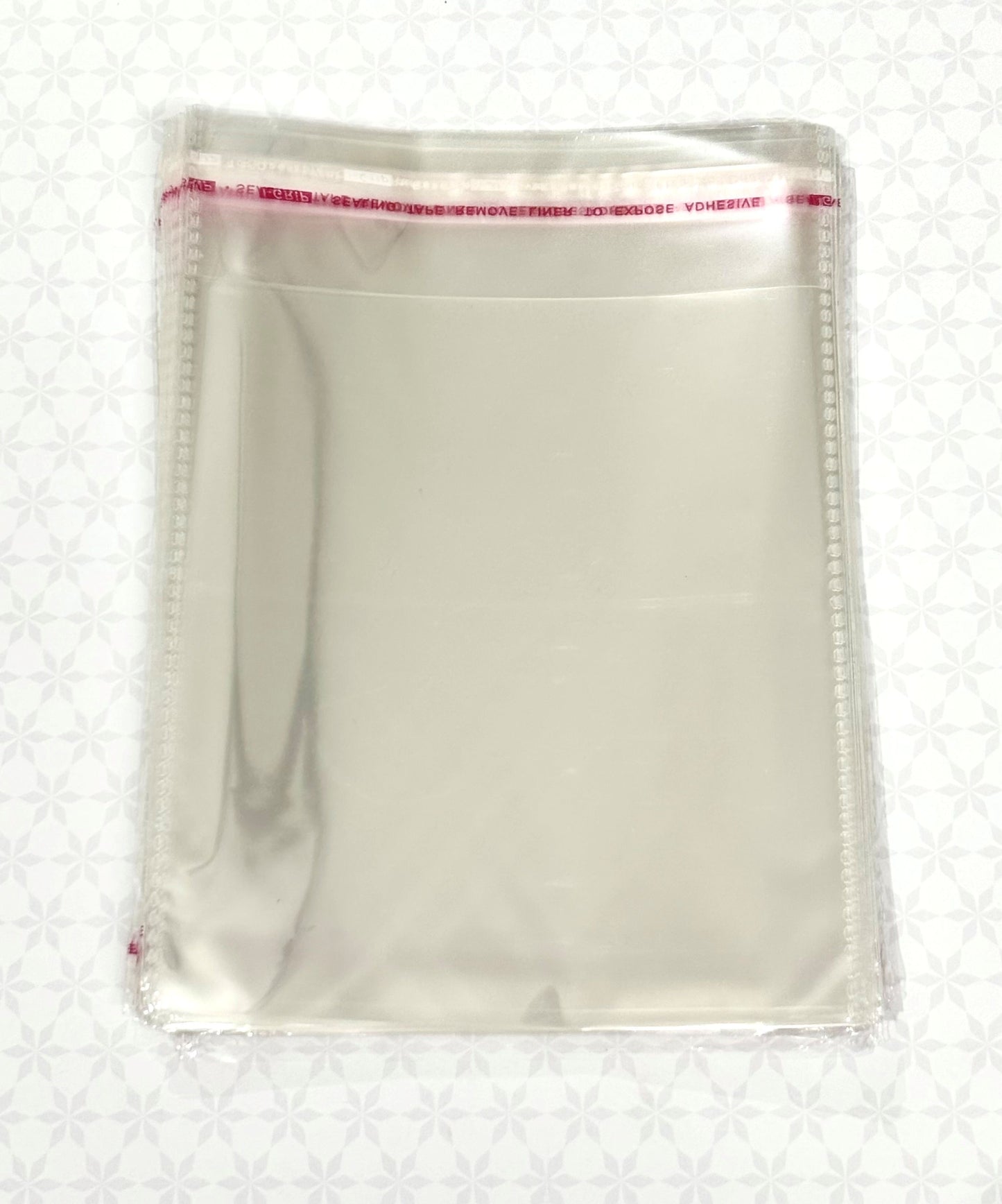 Clear Self-Adhesive Poly Bags 7.5 x 5.5
