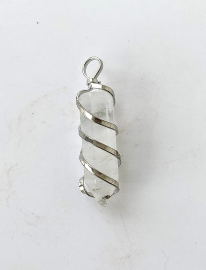 Clear Quartz Crystal Point Pendant