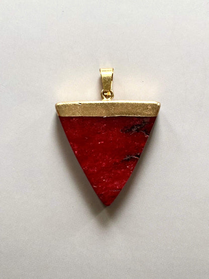 Red Jasper Triangle Pendant