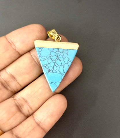 Turquoise Triangle Pendant