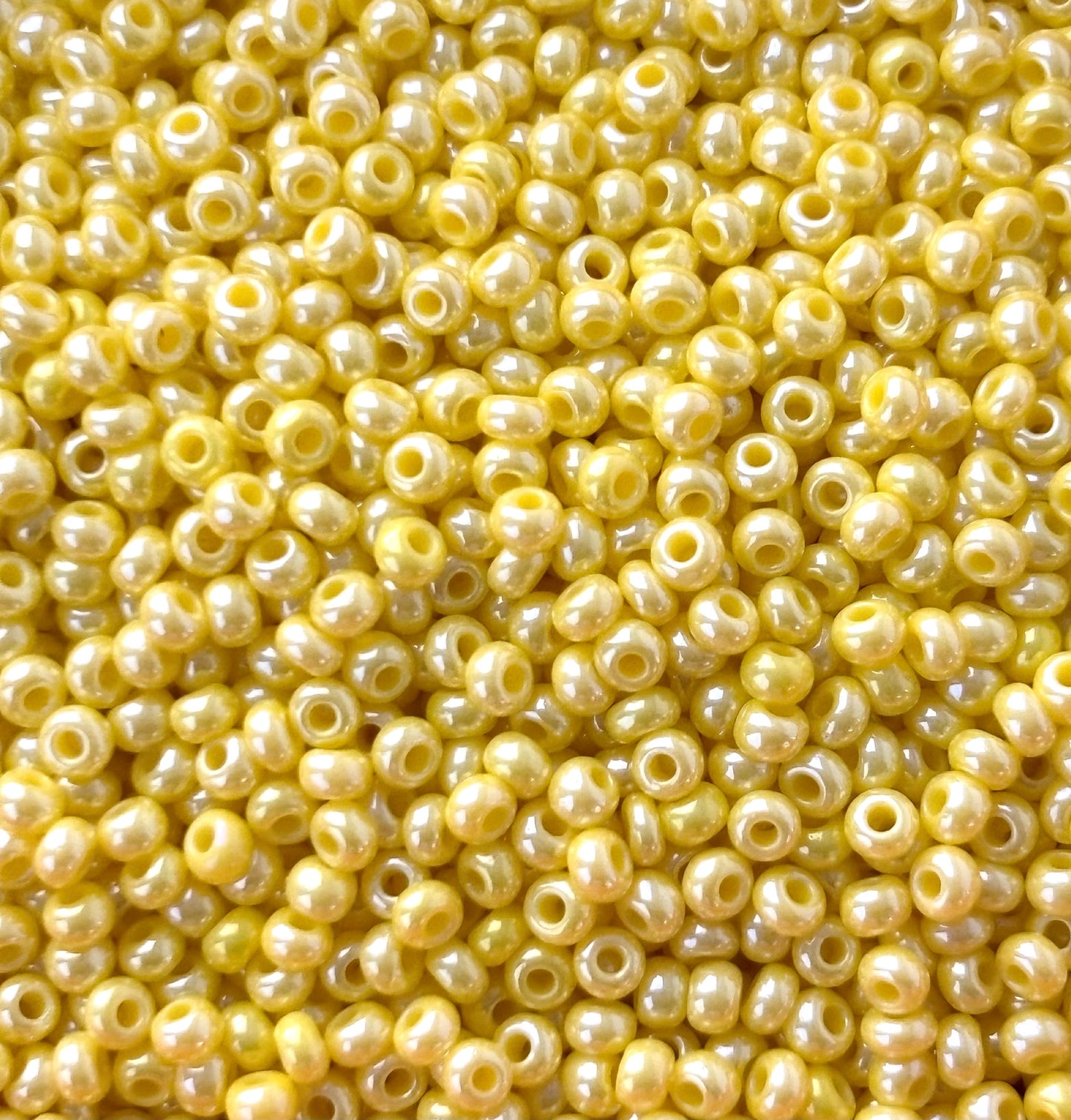 Preciosa Lemon Yellow Opaque Seed Beads