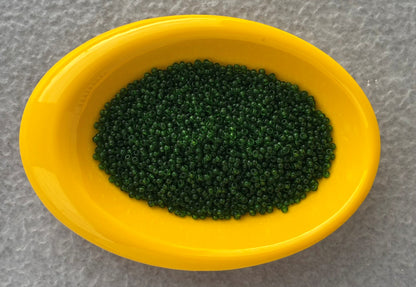 Preciosa Transparent Grass Green Seed Beads