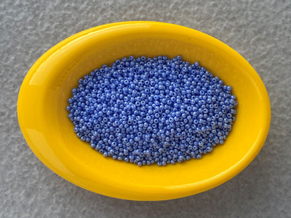 Preciosa Blue Opaque Luster Seed Beads