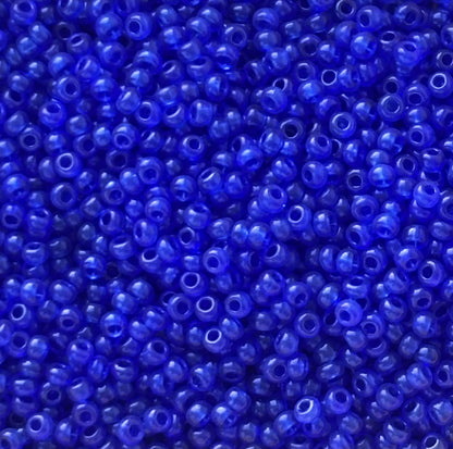 Preciosa Transparent Cobalt Blue Seed Beads