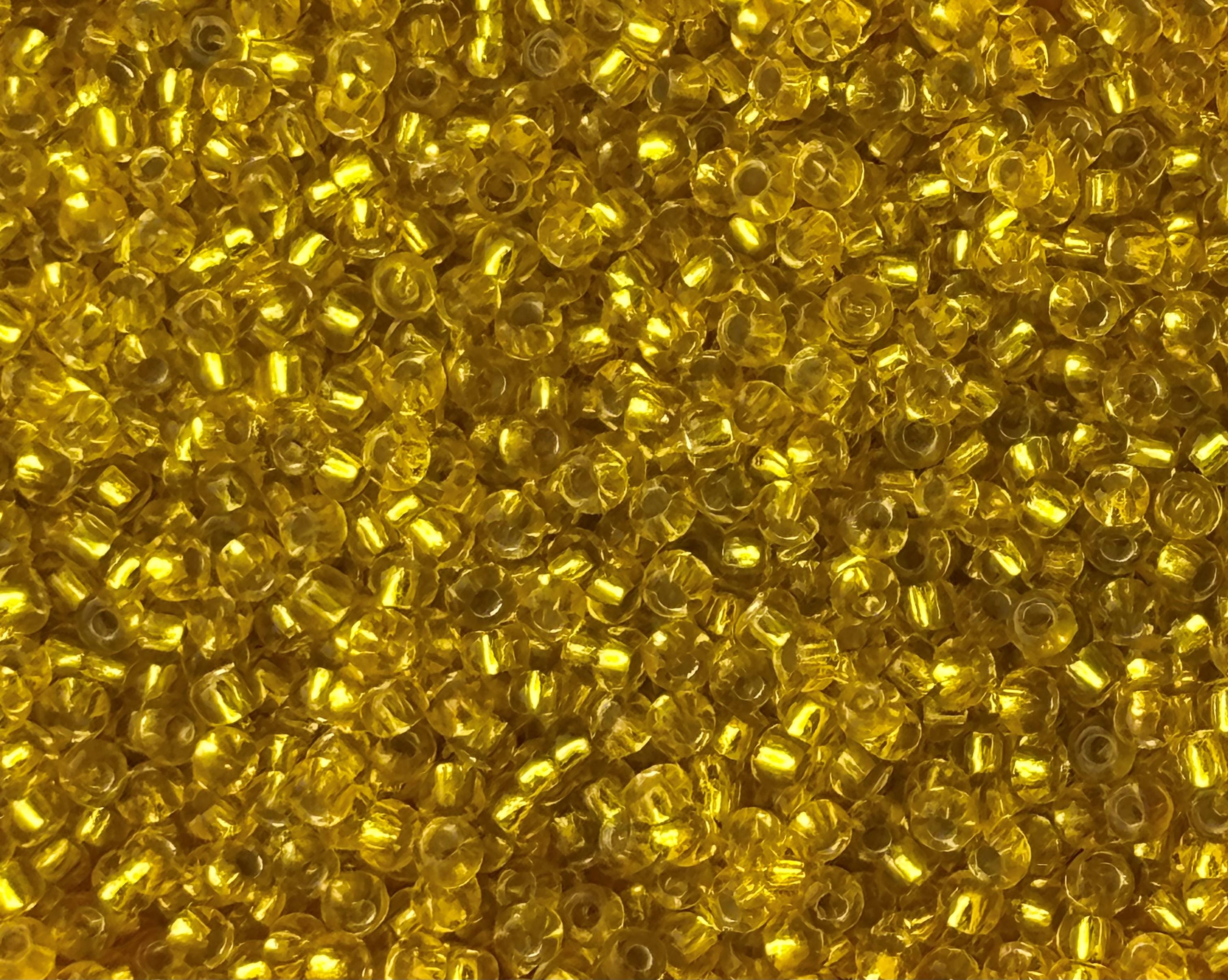 Preciosa Silver Lined Yellow Seed Beads