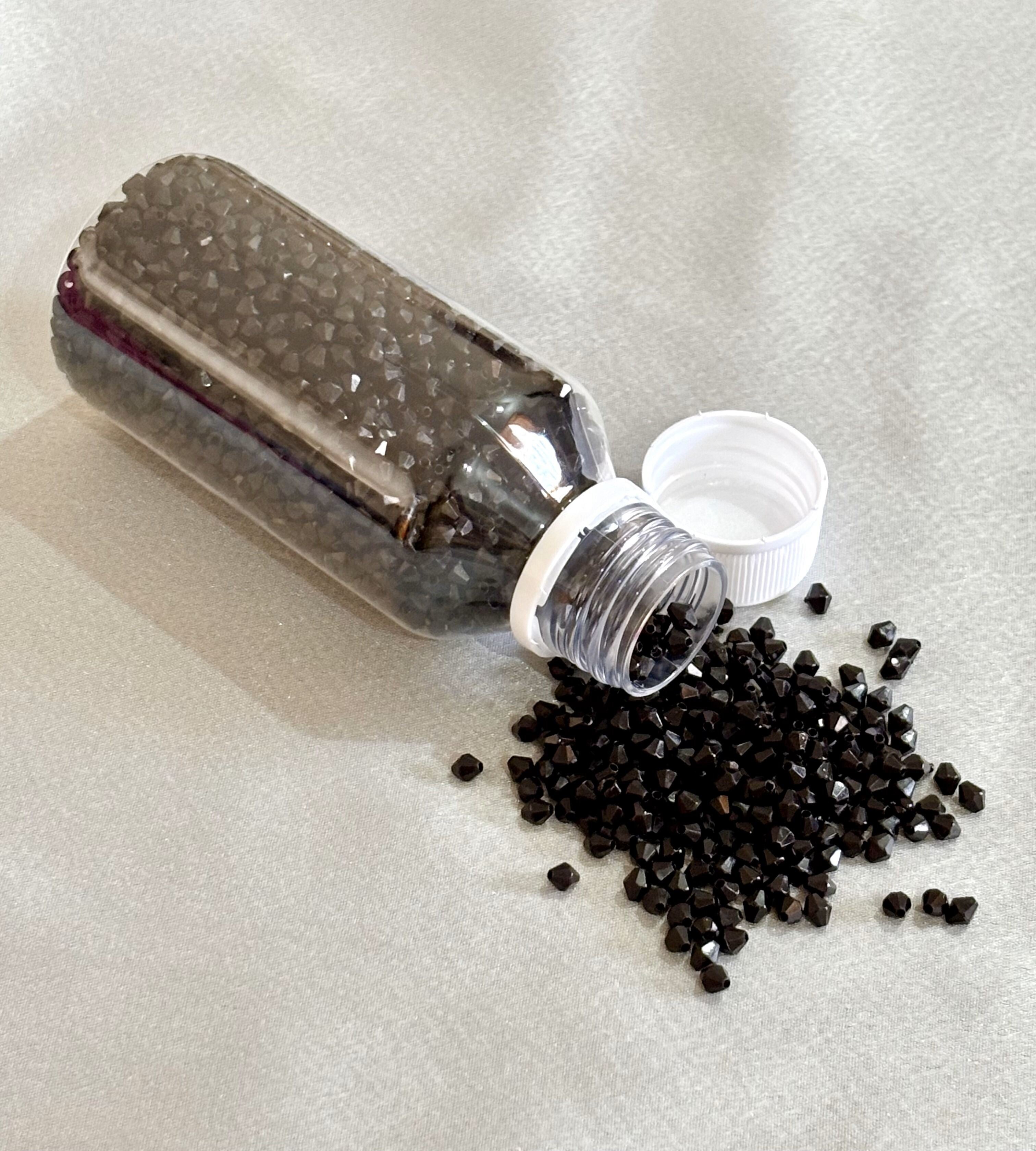 Black Bicone Beads