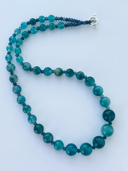 Blue Agate Graduation Necklace