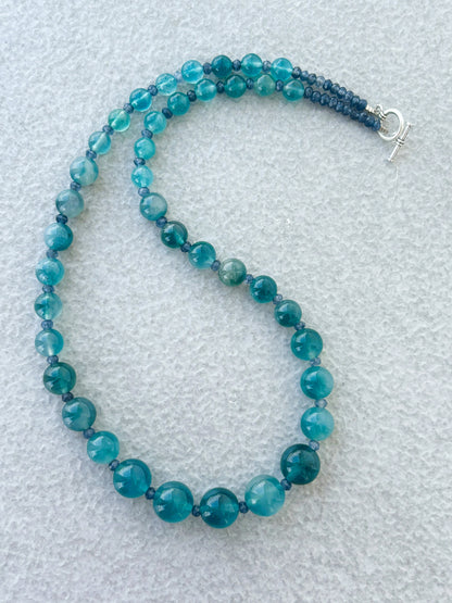 Blue Agate Graduation Necklace