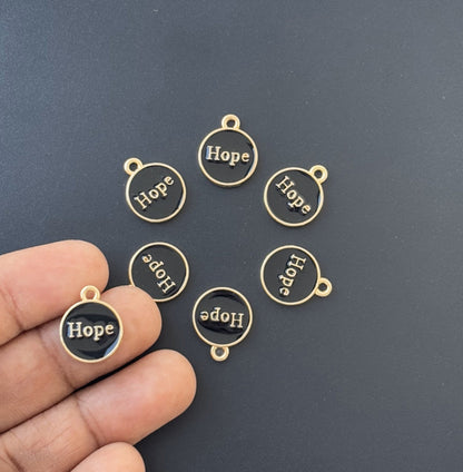 Four Pieces Enamelled Charms - Black Hope Charms