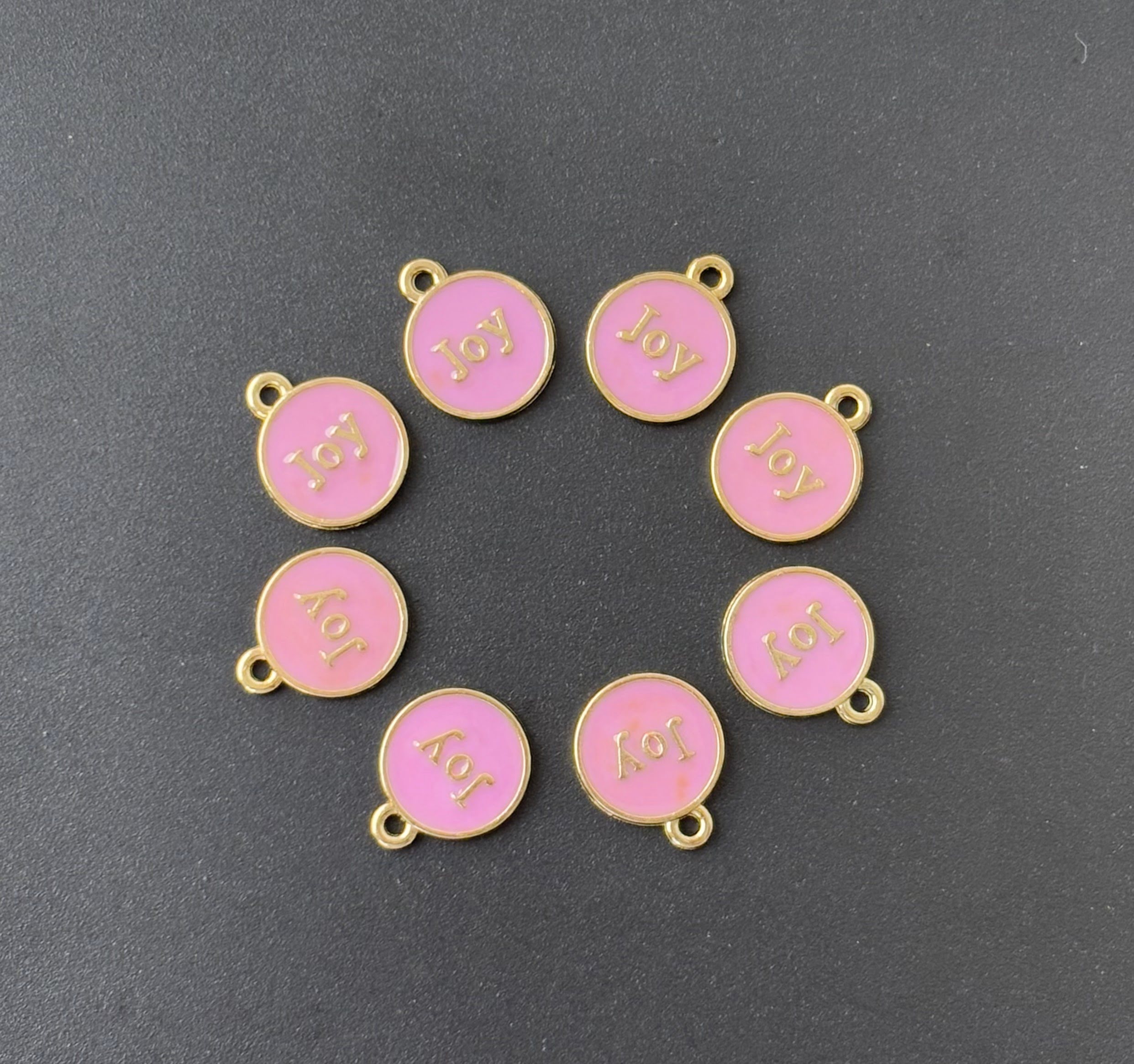 Four Pieces Enamelled Charms - Lavendar Joy Charms