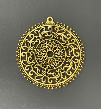 Sale - Intricate Filigree Mandala Pendant