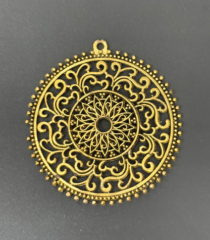 Sale - Intricate Filigree Mandala Pendant