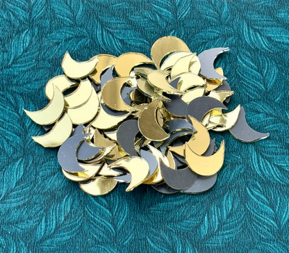 Gold Fancy Shape - Half Moon Cut Mirrors