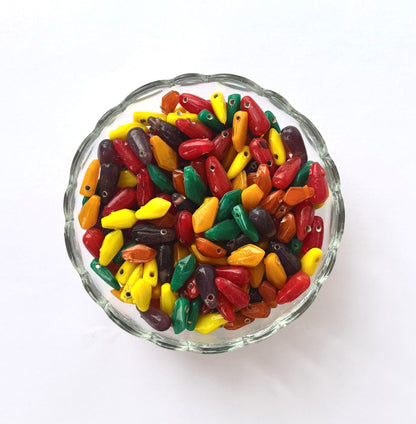 Colorful Mixed Opaque Teardrop Glass Beads