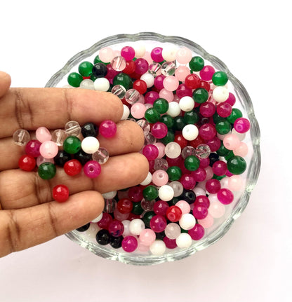 Mixed Color Round Jelly Beads 6MM