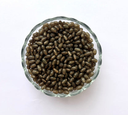 Opaque Brown Oval Beads