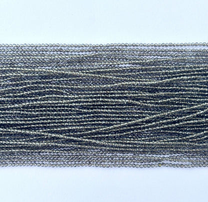 Gunmetal Grey Faceted Hydro Beads - Vibrant Gemstone Strands for Jewelry Making