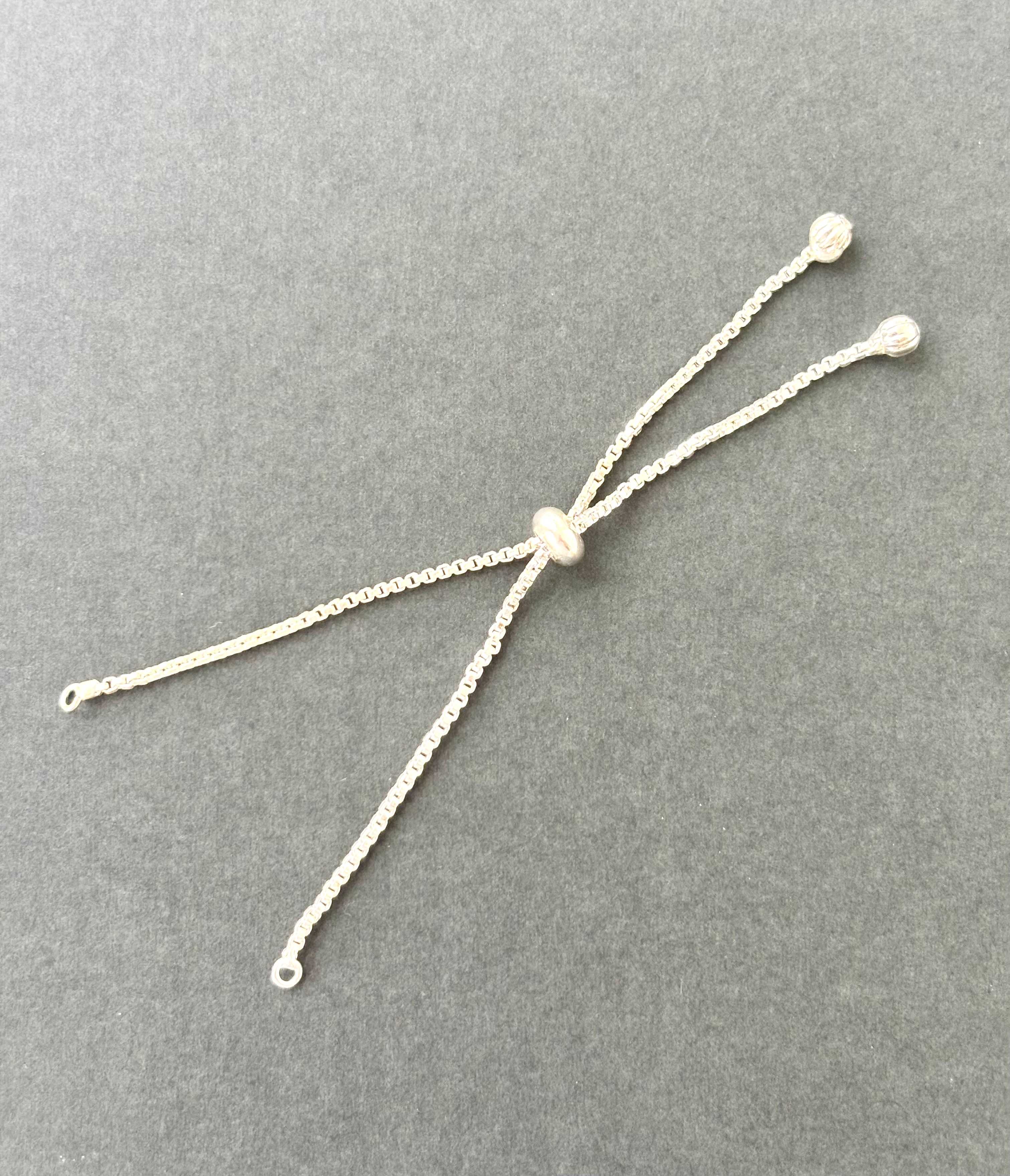 Silver Adjustable Slider Bracelet Extender Chain