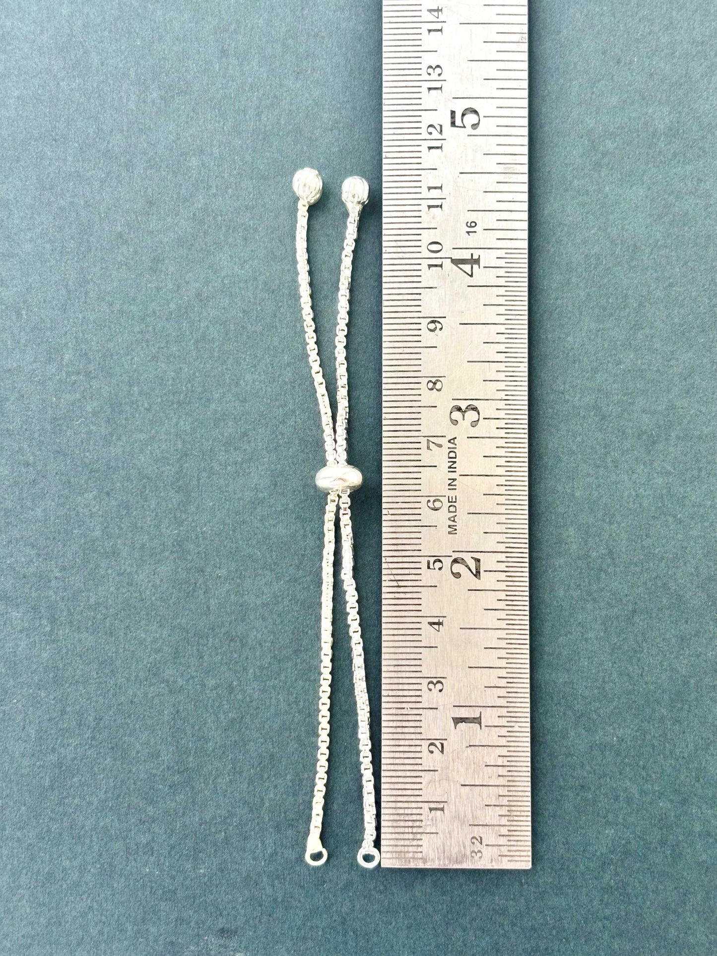 Silver Adjustable Slider Bracelet Extender Chain