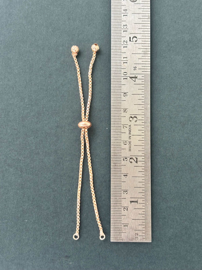 Rose Gold Adjustable Slider Bracelet Extender Chain