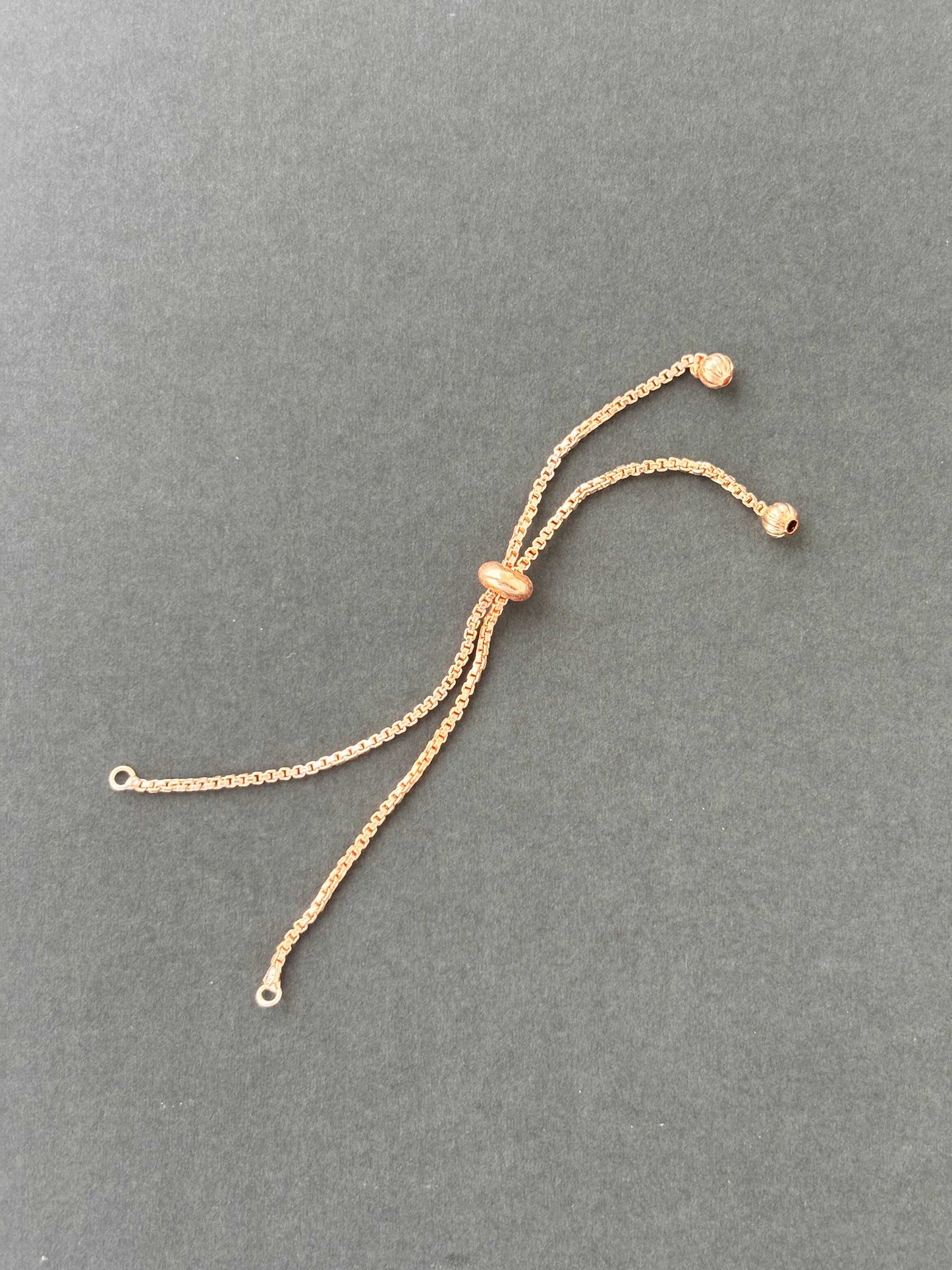 Rose Gold Adjustable Slider Bracelet Extender Chain