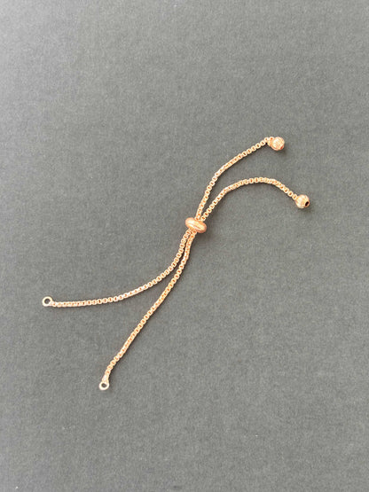Rose Gold Adjustable Slider Bracelet Extender Chain
