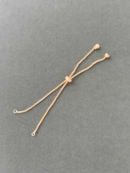 Rose Gold Adjustable Slider Bracelet Extender Chain