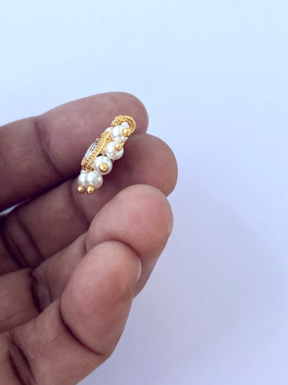 White Teardrop Pearl Kundans