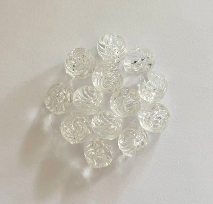 Clear Swirl Acrylic Beads