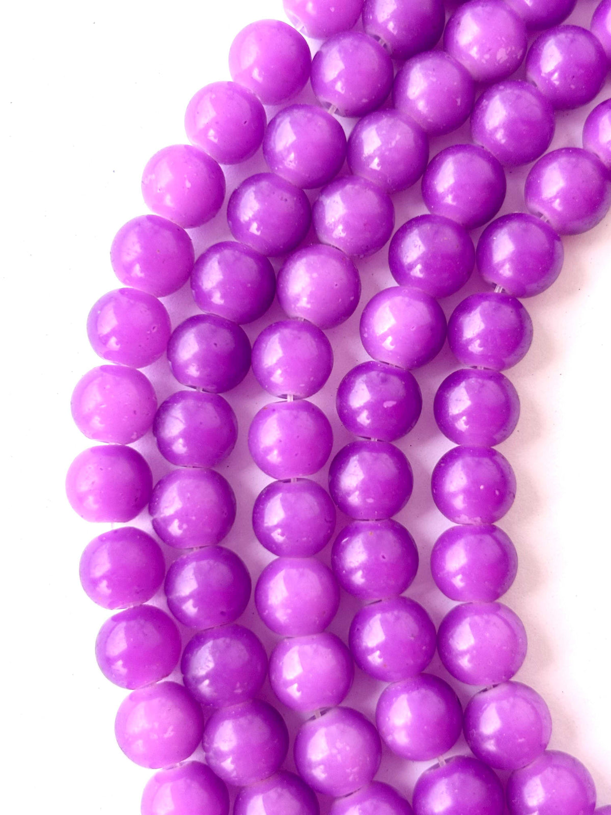 Lavender Purple Smooth Round Beads 8MM