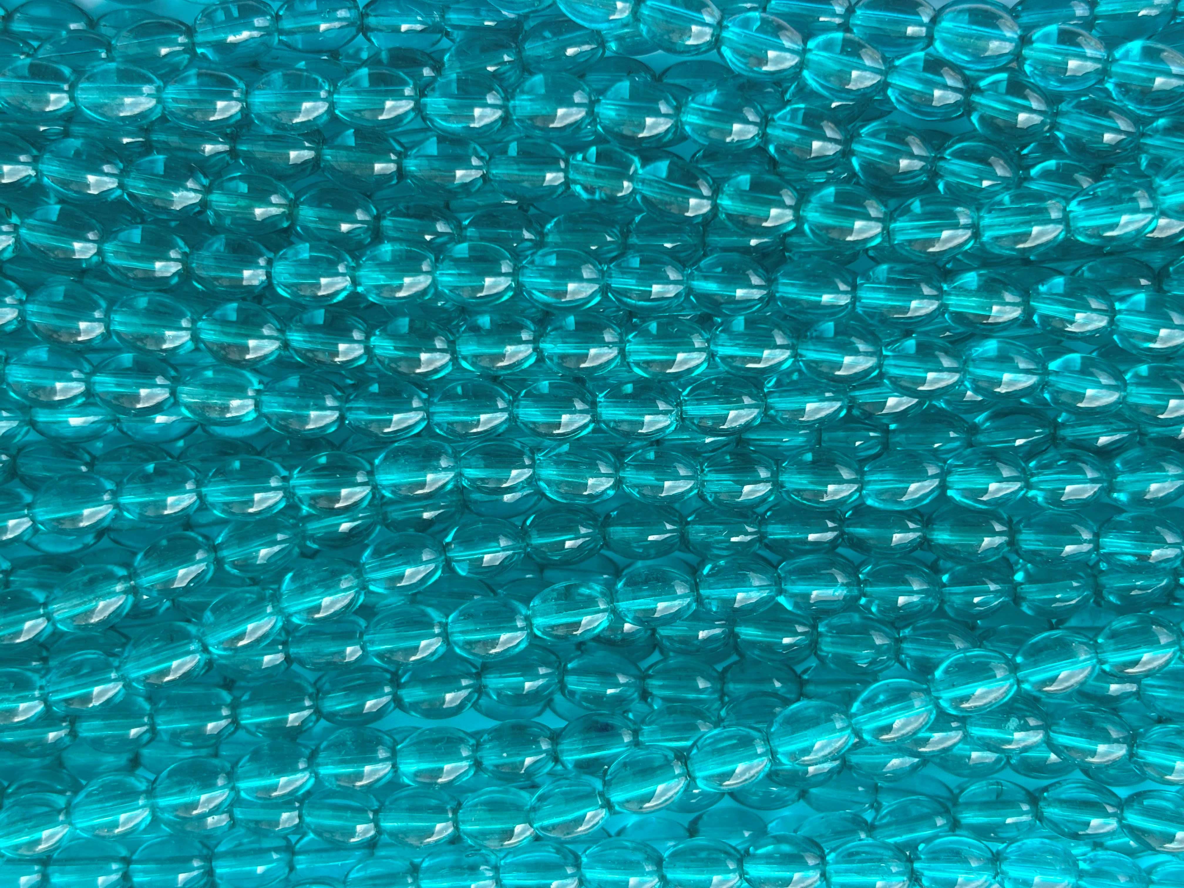 Sea Green Oval Beads 6x8MM 26 Inches