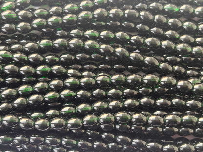 Deep Emerald Oval Beads 6x8MM 26 Inches