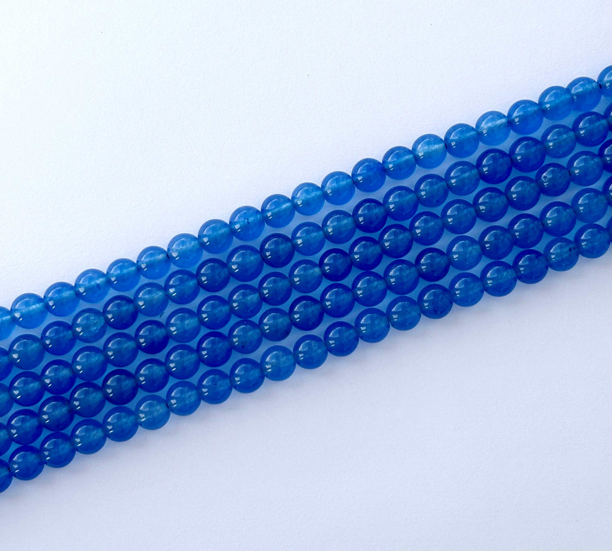 Natural Electric Blue Quartz Round Beads for Jewelry Making